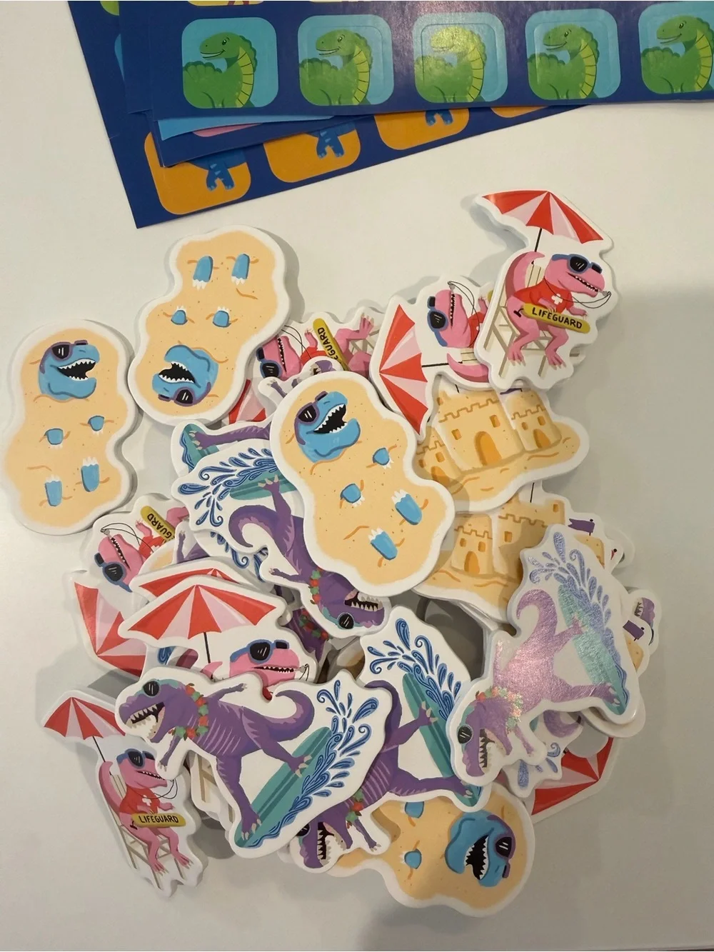 Large Bundle Dinosaur, summer fun, & Star stickers